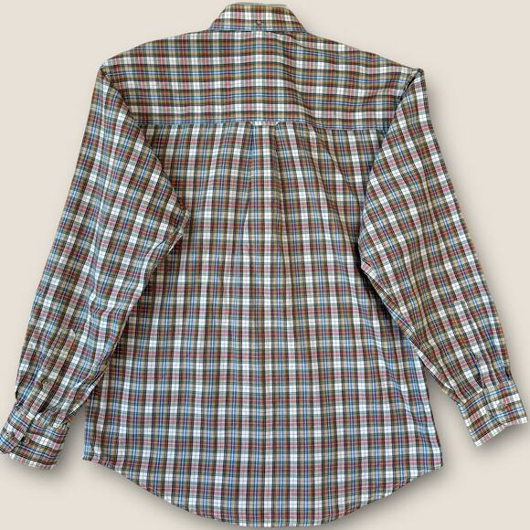Wrangler Riata Long Sleeve Button Down Shirt Size M Lightweight Multicolor Plaid - Picture 2 of 12